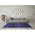 thumbnail image 3 of Ahgly Company Machine Washable Indoor Square Persian Blue Traditional Area Rugs, 6' Square, 3 of 4