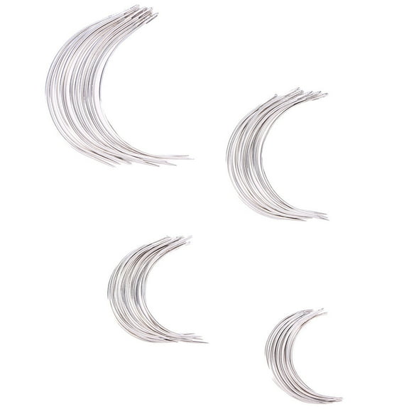 LOLIPPYY 96-Piece Curved C-Shaped Weaving Needles Set for Hand Sewing, Wig Making, Upholstery, Carpet Repair and Crafts