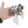 thumbnail image 4 of Unique Bargains 1 Pc Trendy Bow Scarf Letter D Handbag Charm Decorative Keychain Black, 4 of 5