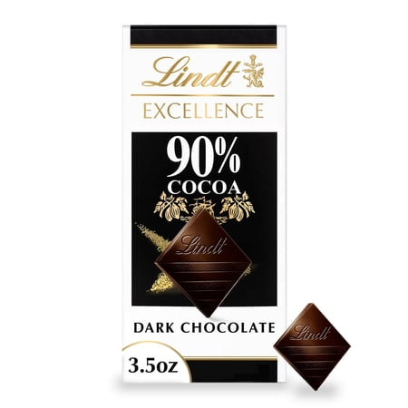 Lindt Excellence, Dark Chocolate, 90% Cocoa, Candy Bar, 3.5 oz, Bar