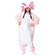 thumbnail image 2 of Pijama de dibujos animados Axolotl para adultos, niños, mujeres, hombres, Kigurumis, ropa de casa, disfraz de fiesta de Halloween, Onesie, 2 of 4