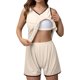 thumbnail image 2 of Chaleco acolchado de verano de seda helada con ribetes para mujer: tallas grandes, sujetador incorporado, transpirable, conjunto de ropa de dormir/estar por casa., 2 of 8