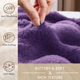 thumbnail image 5 of GHOUSE Fuzzy Faux Fur Throw Blanket Soft Fuffy Queen Size Large Blanket for Couch Bed Sofa 60 x 80 Inches Purple, 5 of 5
