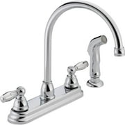 Peerless Kitchen Faucet Low Lead Two Handle H Arc Spout Designer Series 8 " Centers Chrome Finish