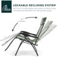 thumbnail image 4 of ZYPPP Oversized Zero Gravity Chair, Folding Outdoor Patio Lounge Recliner w/Cup Holder Accessory Tray, Pillow - Sage Green, 4 of 8