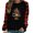 Black, variant on Odeerbi Christmas Tops For Women 2025 Long Sleeve Blouses Plaid Print Splicing Round Neck Pullover T-Shirt Black