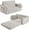 Grey, variant on Kids Chairs for Toddler, 2-in-1 Toddler Soft Sherpa Couch Fold Out, Convertible Sofa to Lounger for Girls and Boys, Grey