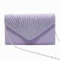 thumbnail image 2 of pitrice Women Envelope Bag Rectangular Hasp Rhinestone Stylish Fashionable Business Party Bridal Handbag Birthday Gift Light Purple, 2 of 8
