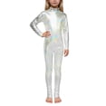 thumbnail image 2 of Baby Rompers Girl Girls Metallic High Neck Long Sleeve Performance Romper Glitter Gold Girls Jumpsuit Multicolour 1-3 Years, 2 of 5