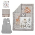thumbnail image 2 of Lambs & Ivy Painted Forest 4-Piece Crib Bedding Set - Gray, Beige, White, 2 of 4