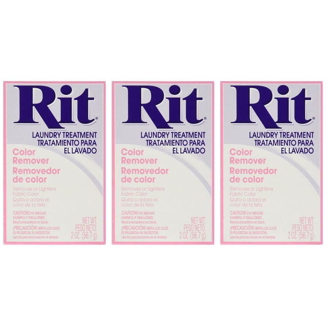 Removedor de color en polvo para tratamiento de lavandería, tinte Rit, 60 ml, paquete de 3