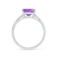 thumbnail image 2 of ANGARA Natural Claw-Set Cushion 2.2 ct Amethyst Solitaire Engagement Ring in 14K White Gold for Women (Size-8mm) | February Birthstone, Anniversary, Jewelry Gift for Women | Natural Amethyst Ring, 2 of 8