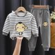 thumbnail image 1 of Conjunto de pijama para niños y niñas, camiseta de manga larga con estampado de dibujos animados, Tops con pantalones, ropa de dormir para otoño, novedad de 2023, 1 of 4
