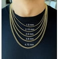 thumbnail image 3 of Jewel heart 14 K Yellow Real Gold Cuban Concave Curb Link Chain 1.9-4.75 mm Diamond Cut Pendant Necklace For Men Women 16"-24", 3 of 7