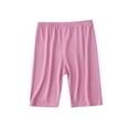 thumbnail image 3 of SROBPTY Kids 2-9 Years Solid Soft Lightweight High Waist Casual Knee Length Shorts Watermelon Red, 4-5 Years, 3 of 5