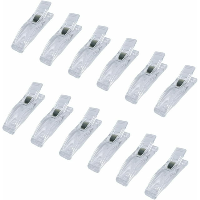 12 Clips for Pleated Paper Blinds Shades, Clear Plastic Blinds Clips for Window Temporary Window Blinds Shades Clips That Hold Curtains