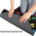 thumbnail image 3 of Black Colorful Skull Pattern Hot Yoga Mat Towel Non Slip for Hot Yoga - Quick-Drying Yoga Mat Cover with 4 Corner Pockets with Travel Bag - Hot Yoga Towel Non Slip 74"x26", 3 of 6