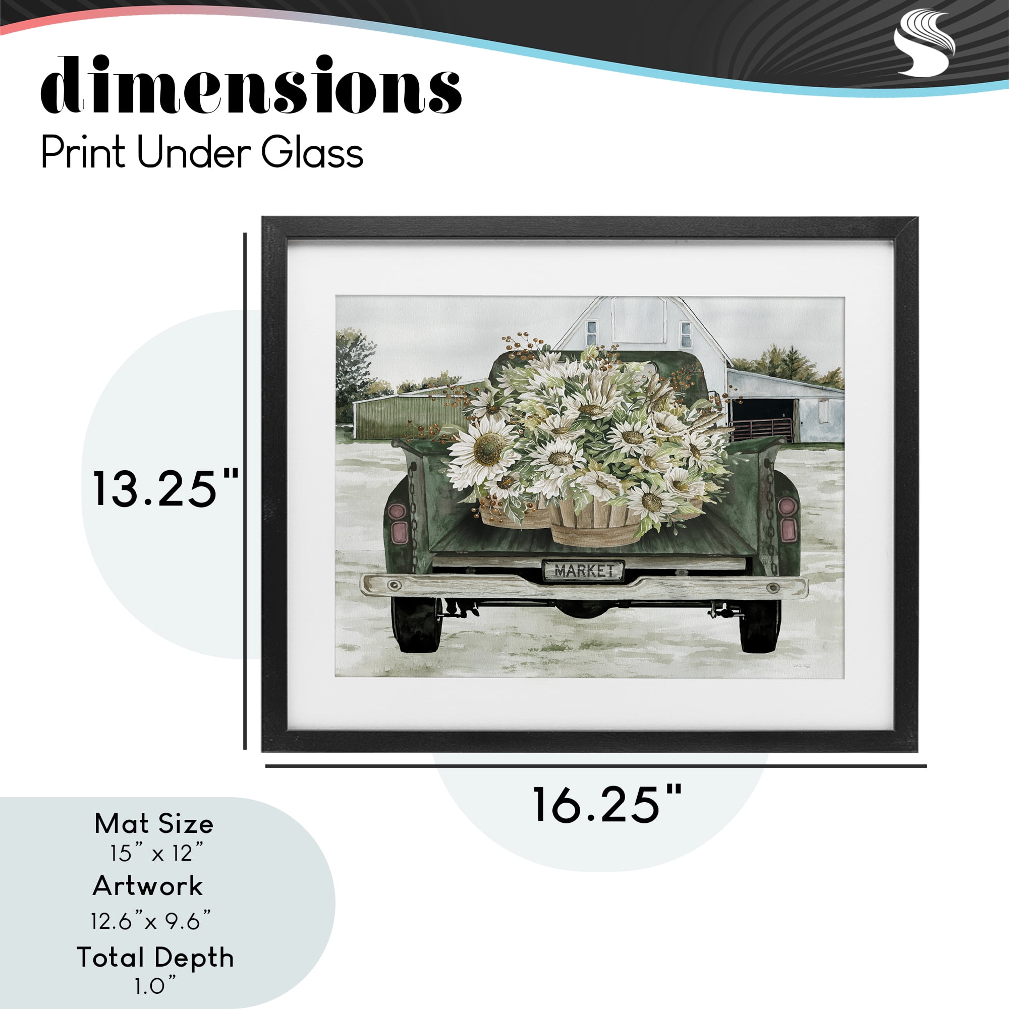 Stupell Industries Country Flower Delivery Baskets Black Framed Print Under Glass, design by Cindy Jacobs