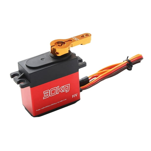 RC servo digital High Torque RC Digital Servo 25T Servo Horn Arms Para RC Car 30KG Red 30 kg rojo Magideal RC servo digital