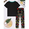 thumbnail image 2 of QEFJNO 3-12Y Kid Boys Dinosaur Pajamas Little Big Boys Sleepwear Short Sleeves and Pants 2 Pieces Summer Pjs Set, 2 of 11