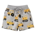 thumbnail image 2 of REDARER Toddler Kids Construction Vehicle Print Drawstring Casual Shorts Playwear for Boys Girls Summer,6-7 Years, 2 of 5