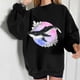 thumbnail image 2 of Sudadera extragrande de lana de manga larga con cuello redondo y estampado de océano salvaje para mujer Fridja fhghd273, 2 of 9