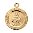 thumbnail image 2 of Holy Scapular Round Double Sided Gold Over Sterling Silver Medal Pendant Necklace, 2 of 7