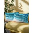 thumbnail image 5 of Outdoor Pillows Waterproof, Teal Blue Beach Coastal Throw Pillows with Inserts Included, Summer Nautical Seaside Ocean Ombre Indoor Outdoor Decorative Lumbar Pillow for Bed/Couch/Patio 12"x20", 1Pcs, 5 of 8