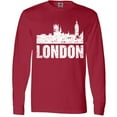 thumbnail image 3 of Inktastic London England City Skyline with Grunge Long Sleeve T-Shirt, 3 of 5
