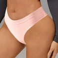 thumbnail image 4 of Oksale Breathable Sports Underwear for Women Ribbed Mid Waisted Bikini Panties Soft Cozy Breathable Full Coverage Briefs Pink XS, 4 of 10
