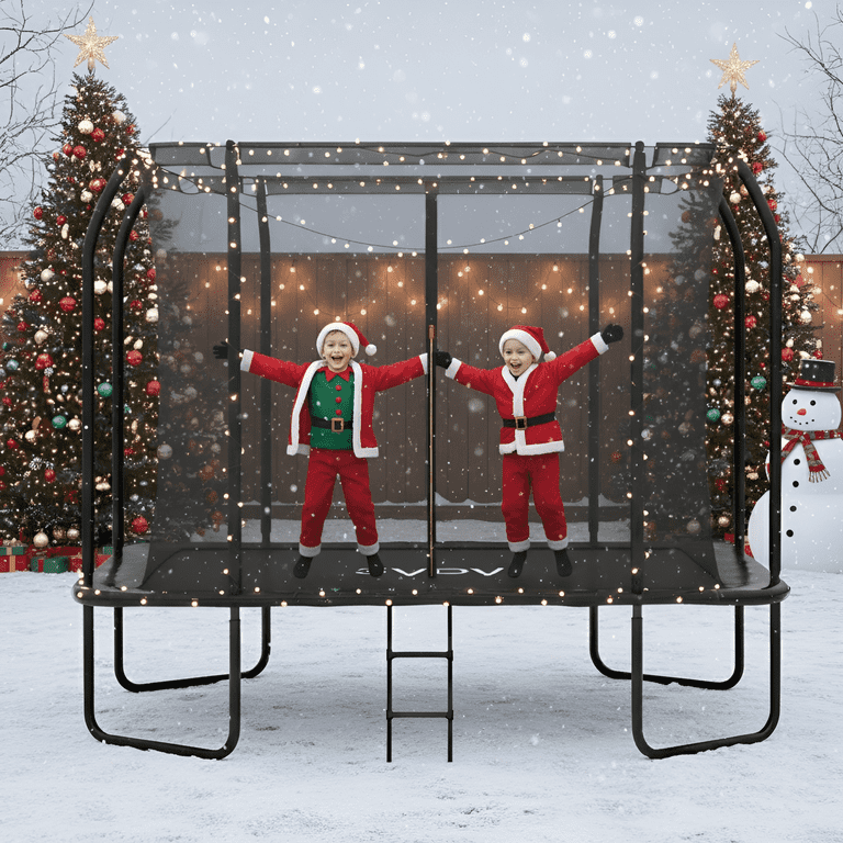 GVDV Trampoline for kids, 7 x 10 FT Rectangle Outdoor Trampoline