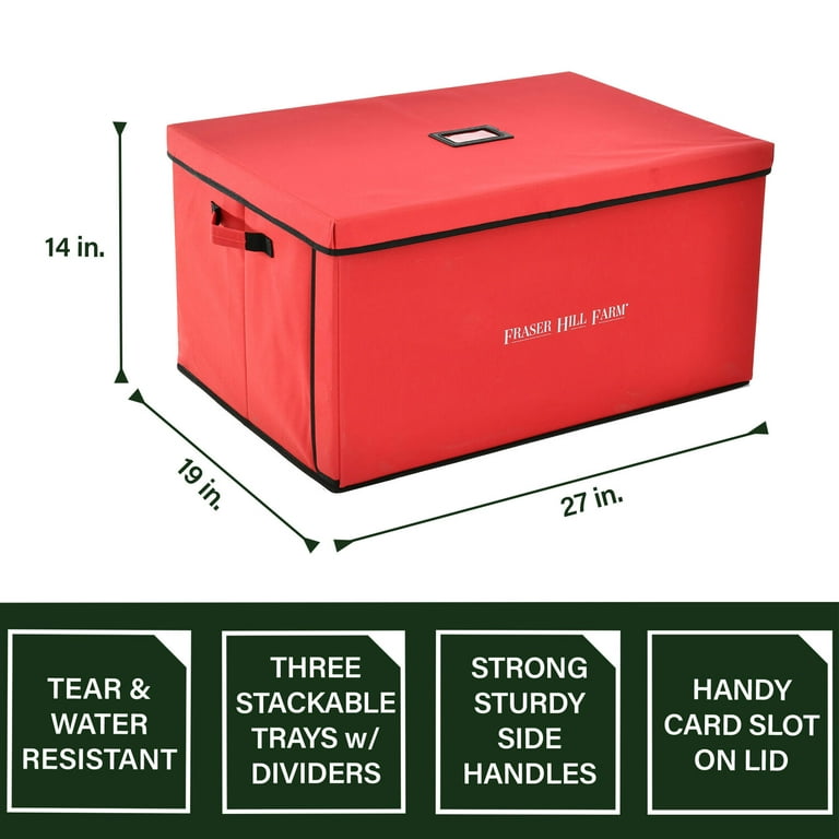 Extra Large Storage Bins with Lids and Divider, Collapsible Fabric
