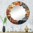 thumbnail image 5 of DESIGN ART Designart "Hardedge Art Earthy Euphony II" Abstract Modern Wall Mirror 24in.x24in., 5 of 5