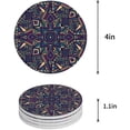 thumbnail image 1 of FMSHPON Mandala Pattern Set of 4 Round Coaster for Drinks, Absorbent Ceramic Stone Coasters Cup Mat with Cork Base for Home Kitchen Room Coffee Table Bar Decor, 1 of 6