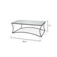 thumbnail image 7 of Jamie Young Co Kai Transitional Metal & Glass Coffee Table in Black/Clear, 7 of 7