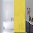 thumbnail image 3 of Reusable Static Cling Window Tints, Yellow Window Privacy Film Frosted, Farmhouse Burlap Solid Yellow Color Modern Linen Texture Heat Control Windows Films for Offices, Balcony, 29.5 x 118 Inches, 3 of 9