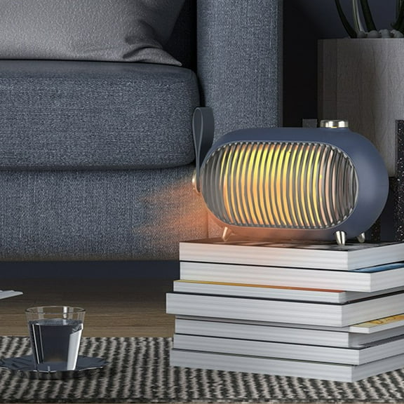 CSSAD Space Heaters for Home,Heater Indoor Portable,Small Bladeless Heater Fan, Fast Heating Ceramic Room Small Heater Safe and Quiet for Bathroom Office Desk Baby Room,Blue