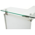 thumbnail image 6 of Michael Amini State St. Stainless Steel Bar with Glass Top in Off White, 6 of 9