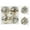 #683-Beige, variant on Cheapark 4pcs 3.94in Christmas Broken Ball Set - Plated Plastic Pendants for Tree Decoration