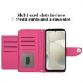 thumbnail image 5 of Allytechgroup Wallet Case for Moto G Stylus 5G (2025), Luxury PU Leather Shockproof Protective Flip Cover for Women Girls, Kickstand Folio Case with Card Slots Holder Wrist Strap Lanyard, Rose, 5 of 5