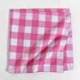 thumbnail image 3 of Fingercraft Dinner Cloth Napkins, Everyday Use, Soft and Well Absorbent Cotton Buffalo Plaid Table Napkins, 12 Pack, 20x20 Pink and White, 3 of 6