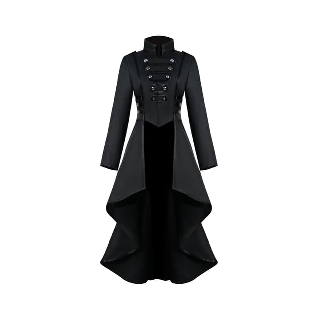 Chaqueta larga tipo gabardina gótica medieval para niñas y adolescentes, disfraz de Navidad, vestido largo, talla 14-15 años