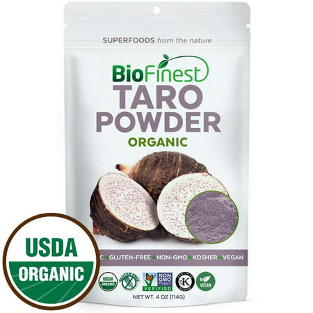 Biofinest Taro Powder -100% Pure Antioxidants Superfood - USDA Certified Organic Kosher Vegan Raw Non-GMO - Boost Digestion Weight Loss Detox - For Smoothie Bubble Tea Beverage (4 oz Resealable (10 Best Breakfast Smoothies For Weight Loss)