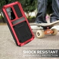 thumbnail image 4 of ELEHOLD for Samsung Galaxy S24 Case,Outdoor Sports Military Heavy Duty Full Body Cover with Built in Screen Protector Hidden Kickstand Shockproof Dustproof Case for Samsung Galaxy S24,Red, 4 of 9