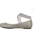 thumbnail image 3 of Womens Jessica Simpson Mandalaye Ankle Strap Ballet Flats, Gold Multi Glitter, 3 of 6