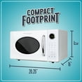 thumbnail image 6 of Nostalgia 1.1 cu ft Retro Microwave Oven, 1000W Countertop Microwave Oven with 8 Auto Cook Programs, White, 6 of 8