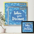 thumbnail image 4 of Designart 'Follow Your Dreams On Blue II' Modern Framed Art Print, 4 of 4