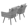 thumbnail image 4 of Modway Endeavor Fauteuil de Patio Moderne en Rotin Gris (Ensemble de 2), 4 of 6