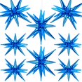 thumbnail image 1 of Globos estrella Wrbin de papel aluminio azul de 27" y 22" - 8 piezas, 1 of 7