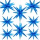 thumbnail image 1 of Globos estrella Wrbin de papel aluminio azul de 27" y 22" - 8 piezas, 1 of 7